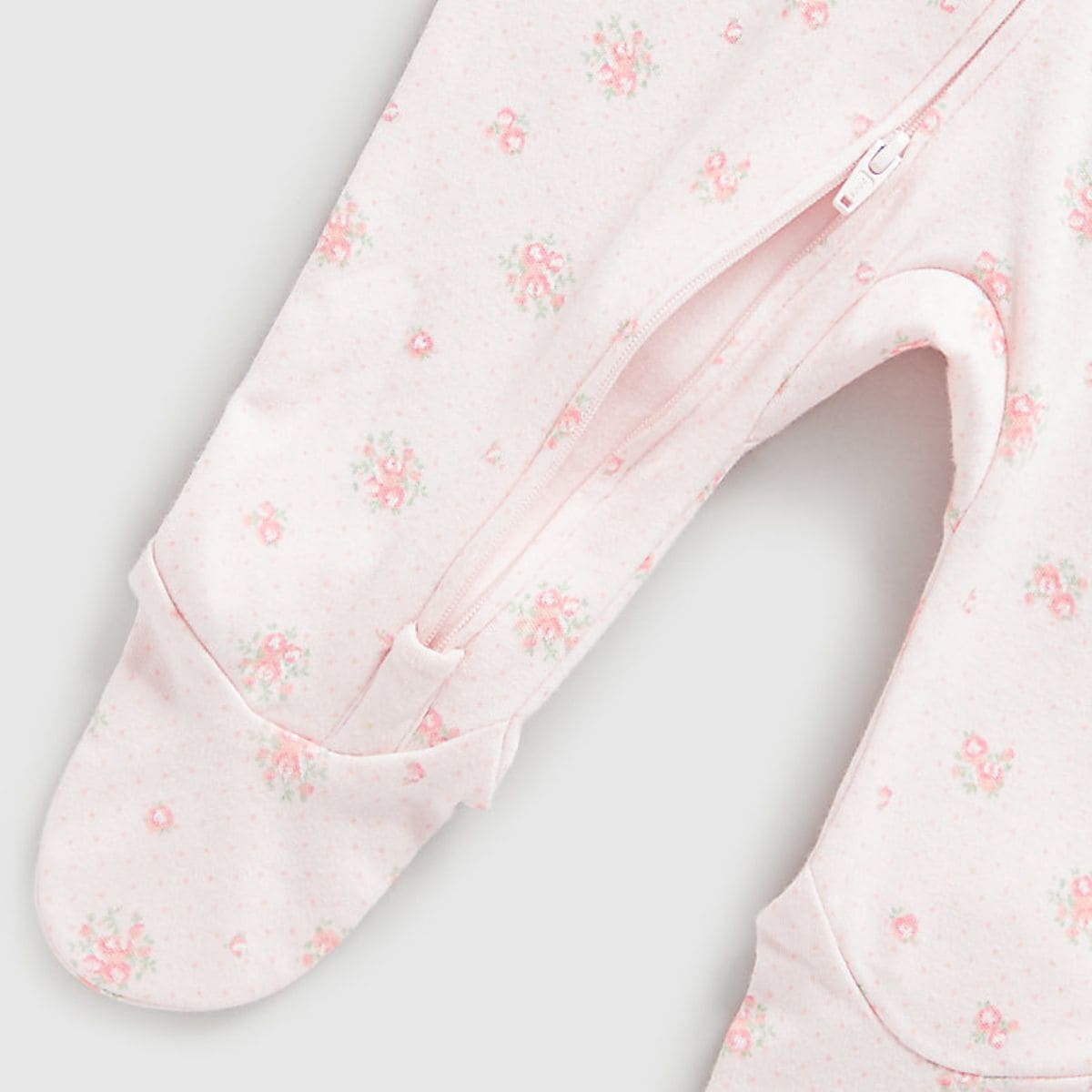 Mothercare Baby Girl Floral Zip-Up Baby Sleepsuits - 2 Pack